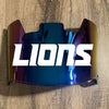 Detroit Lions Full Size Football Helmet Visor Shield Blue Iridium Mirror w/ Clips - PICK LOGO COLOR