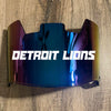 Detroit Lions Full Size Football Helmet Visor Shield Blue Iridium Mirror w/ Clips - PICK LOGO COLOR