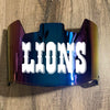 Detroit Lions Full Size Football Helmet Visor Shield Blue Iridium Mirror w/ Clips - PICK LOGO COLOR