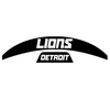 Detroit Lions MIDI Mid Size SpeedFlex Football Helmet Front & Back Bumper Decal Set - Pick Color