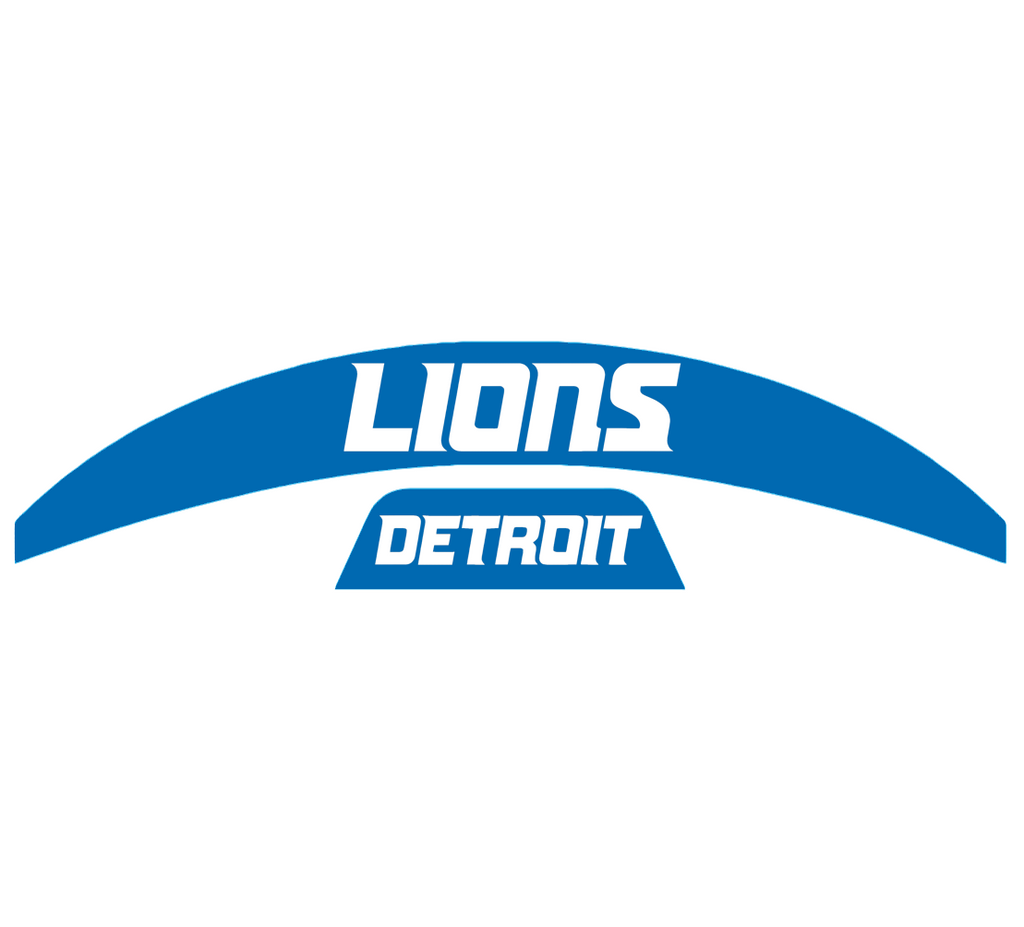 Detroit Lions MIDI Mid Size SpeedFlex Football Helmet Front & Back Bumper Decal Set - Pick Color