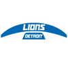 Detroit Lions MIDI Mid Size SpeedFlex Football Helmet Front & Back Bumper Decal Set - Pick Color