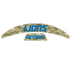 Detroit Lions MIDI Mid Size SpeedFlex Football Helmet Front & Back Bumper Decal Set - Pick Color
