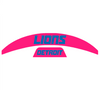 Detroit Lions MIDI Mid Size SpeedFlex Football Helmet Front & Back Bumper Decal Set - Pick Color