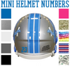 Detroit Lions Jersey Style Vinyl Number Decal Sheet Set of 50 #0-9 - Pick Color & Size