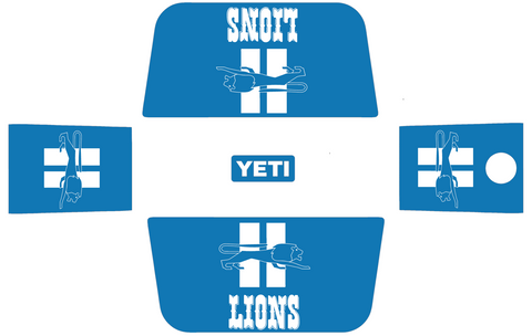 Detroit Lions Retro Throwback Wrap Kit for YETI Hard Coolers Tundra Roadie Haul PICK COLOR