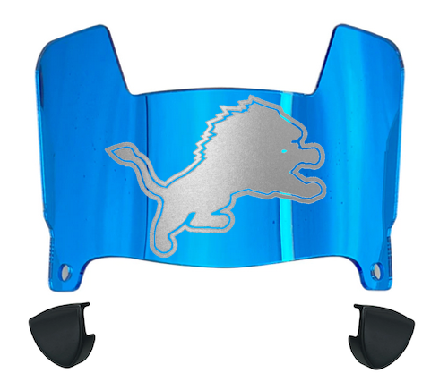 Detroit Lions Retro Throwback Mini Football Helmet Visor Shield w/ Clips - PICK VISOR & LOGO COLOR