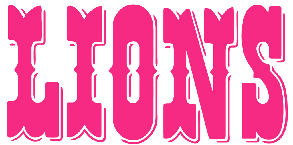Detroit Lions Hot Pink Retro Throwback Team Name Logo Premium DieCut Vinyl Decal PICK SIZE