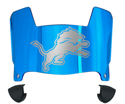 Detroit Lions Mini Football Helmet Visor Shield w/ Clips - PICK VISOR & LOGO COLOR