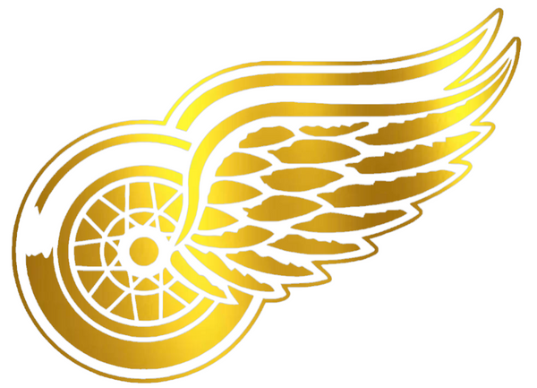 Detroit Red Wings GOLD CHROME MIRROR Team Logo Premium DieCut Vinyl Decal PICK SIZE