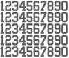 Detroit Tigers Baseball Helmet Jersey Style Vinyl Number Decal Sheet Set of 50 #0-9 - Pick Color & Size