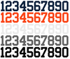 Detroit Tigers Baseball Helmet Jersey Style Vinyl Number Decal Sheet Set of 50 #0-9 - Pick Color & Size