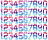 Detroit Tigers Baseball Helmet Jersey Style Vinyl Number Decal Sheet Set of 50 #0-9 - Pick Color & Size