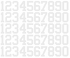 Detroit Tigers Baseball Helmet Jersey Style Vinyl Number Decal Sheet Set of 50 #0-9 - Pick Color & Size