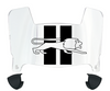 Detroit Lions Retro Throwback Mini Football Helmet Visor Shield w/ Clips - PICK VISOR & LOGO COLOR