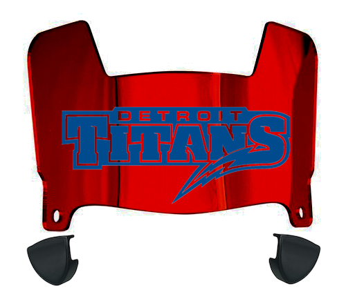 Detroit Mercy Titans Mini Football Helmet Visor Shield w/ Clips - PICK VISOR & LOGO COLOR