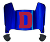 Detroit Mercy Titans Mini Football Helmet Visor Shield w/ Clips - PICK VISOR & LOGO COLOR
