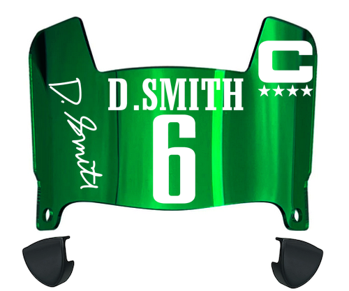 Devonta Smith Philadelphia Eagles Mini Football Helmet Visor w/ Clips - PICK COLOR - SportsJewelryProShop
