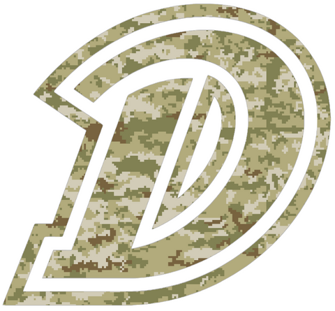Drake Bulldogs Team Logo Salute to Service Camouflage Camo Vinyl Decal PICK SIZE