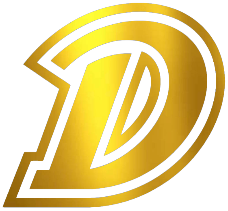 Drake Bulldogs GOLD CHROME MIRROR Team Logo Premium DieCut Vinyl Decal PICK SIZE