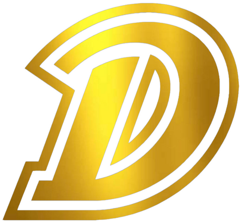 Drake Bulldogs GOLD CHROME MIRROR Team Logo Premium DieCut Vinyl Decal PICK SIZE