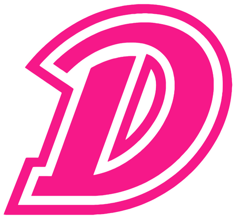 Drake Bulldogs Hot Pink Team Logo Premium DieCut Vinyl Decal PICK SIZE