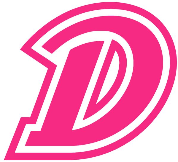 Drake Bulldogs HOT PINK Team Logo Premium DieCut Vinyl Decal PICK SIZE
