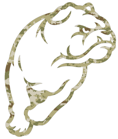 Drake Bulldogs Mascot Logo Salute to Service Camouflage Camo Vinyl Decal PICK SIZE