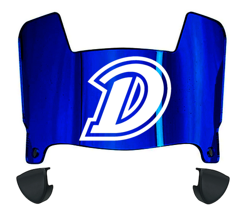Drake Bulldogs Mini Football Helmet Visor Shield w/ Clips - PICK VISOR & LOGO COLOR