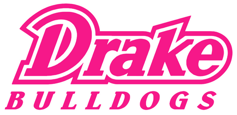 Drake Bulldogs Hot Pink Team Name Logo Premium DieCut Vinyl Decal PICK SIZE