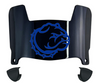 Drake Bulldogs Mini Football Helmet Visor Shield w/ Clips - PICK VISOR & LOGO COLOR