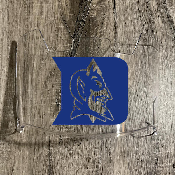 Duke Blue Devils Full Size Football Helmet Visor Shield w/ Clips - PICK VISOR & LOGO COLOR - SportsJewelryProShop