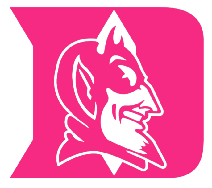 Duke Blue Devils HOT PINK Alternate Logo Premium DieCut Vinyl Decal PICK SIZE