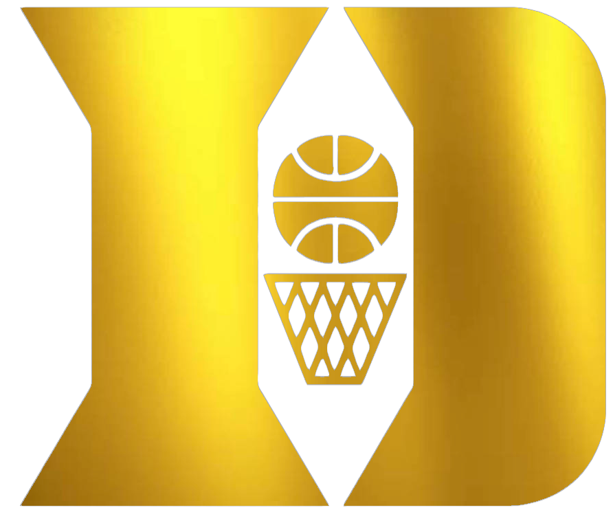 Duke Blue Devils GOLD CHROME MIRROR Basketball Logo Premium DieCut Vinyl Decal PICK SIZE