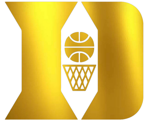 Duke Blue Devils GOLD CHROME MIRROR Basketball Logo Premium DieCut Vinyl Decal PICK SIZE