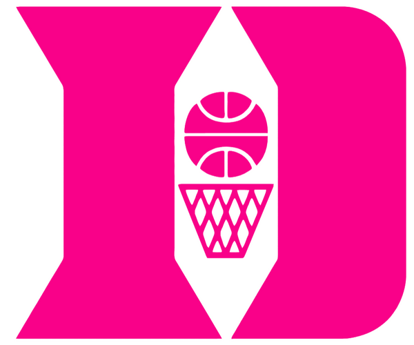 Duke Blue Devils Hot Pink Basketball Logo Premium DieCut Vinyl Decal PICK SIZE