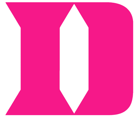 Duke Blue Devils Hot Pink Team Logo Premium DieCut Vinyl Decal PICK SIZE