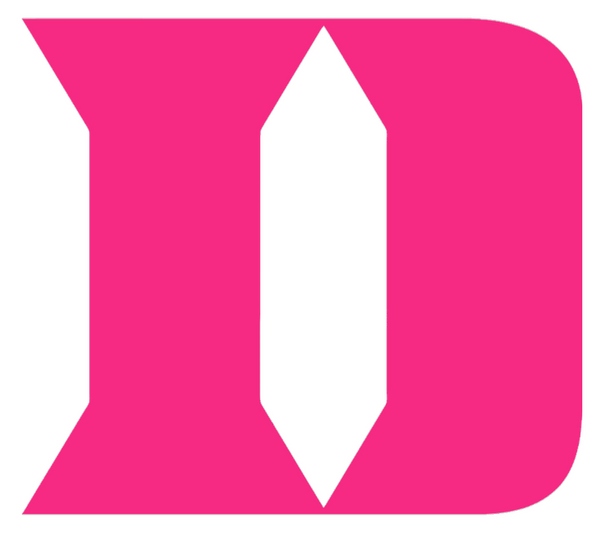 Duke Blue Devils HOT PINK Team Logo Premium DieCut Vinyl Decal PICK SIZE