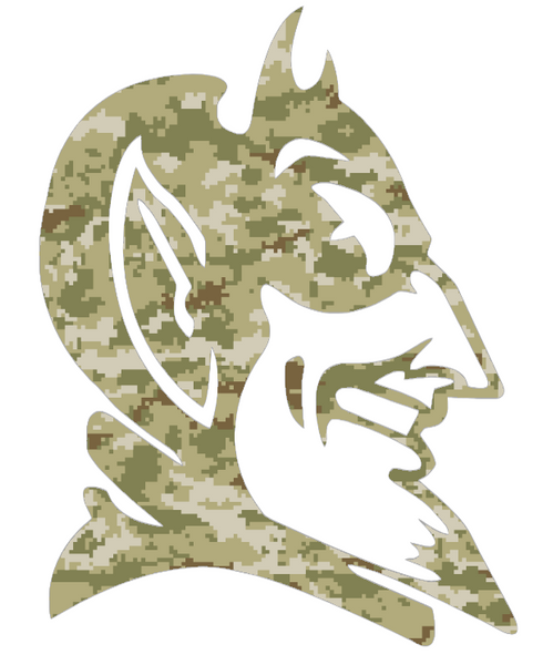 Duke Blue Devils Mascot Logo Salute to Service Camouflage Camo Vinyl Decal PICK SIZE