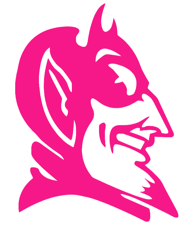 Duke Blue Devils Hot Pink Mascot Logo Premium DieCut Vinyl Decal PICK SIZE