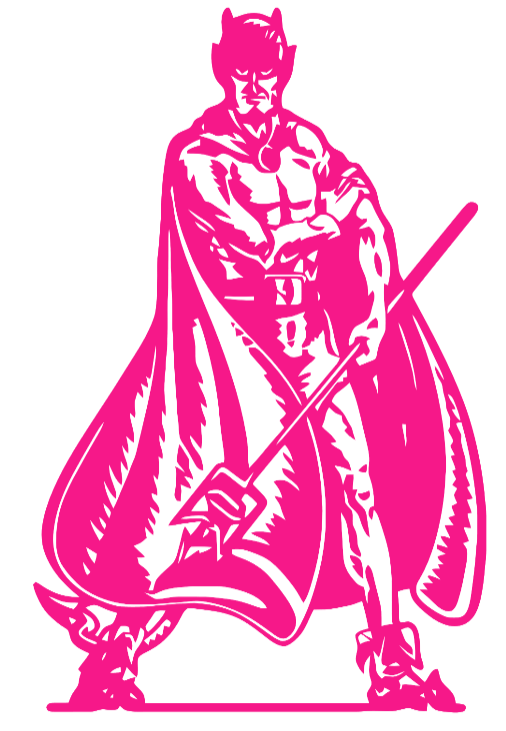 Duke Blue Devils Hot Pink Mascot Logo Premium DieCut Vinyl Decal PICK SIZE