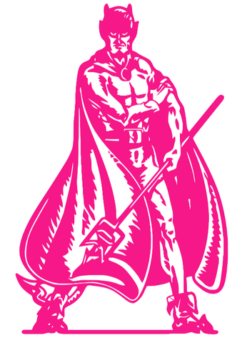 Duke Blue Devils Hot Pink Mascot Logo Premium DieCut Vinyl Decal PICK SIZE