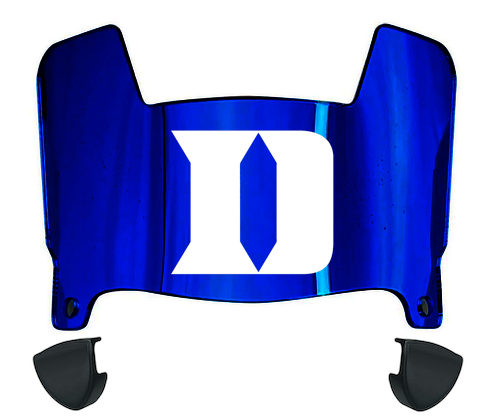 Duke Blue Devils Mini Football Helmet Visor Shield w/ Clips - PICK VISOR & LOGO COLOR
