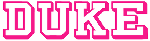 Duke Blue Devils Hot Pink Team Name Logo Premium DieCut Vinyl Decal PICK SIZE