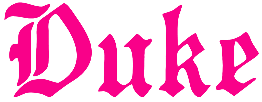 Duke Blue Devils Hot Pink Team Name Logo Premium DieCut Vinyl Decal PICK SIZE
