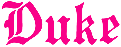 Duke Blue Devils Hot Pink Team Name Logo Premium DieCut Vinyl Decal PICK SIZE