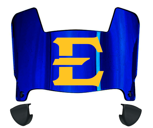 ETSU Buccaneers Mini Football Helmet Visor Shield w/ Clips - PICK VISOR & LOGO COLOR