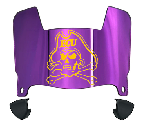 East Carolina Pirates Mini Football Helmet Visor Shield w/ Clips - PICK VISOR & LOGO COLOR