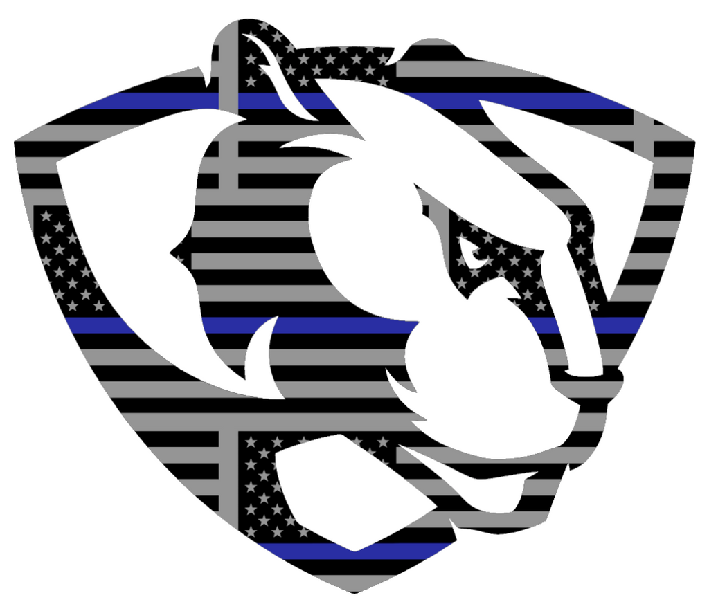 Eastern Illinois Panthers Team Logo Thin Blue Line American Flag Premium DieCut Vinyl Decal PICK SIZE