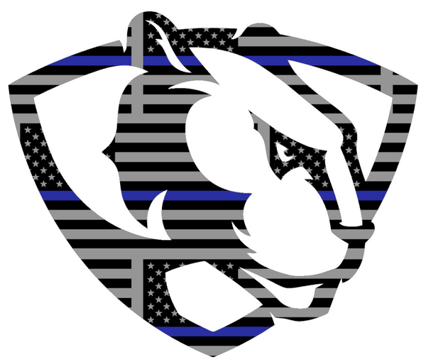 Eastern Illinois Panthers Team Logo Thin Blue Line American Flag Premium DieCut Vinyl Decal PICK SIZE